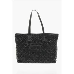 Сумка-тоут LOVE из стеганой искусственной кожи с металлическим логотипом Moschino, Black 0017268006 | black