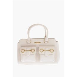 Сумка-тоут LOVE из искусственной кожи с двумя карманами и зажимом Moschino, Beige 0017270261 | beige