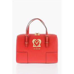 Сумка LOVE из искусственной кожи с металлическим золотистым логотипом Moschino, Red 0017269345 | red