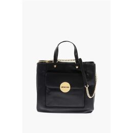 Сумка LOVE из искусственной кожи с ручкой-монограммой и съемным креплением Moschino, Black 0017269916 | black