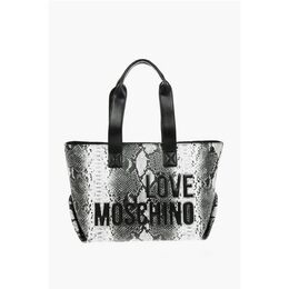 Сумка-тоут LOVE из искусственной кожи с эффектом змеи Moschino, Black and White 0017270086 | black and white
