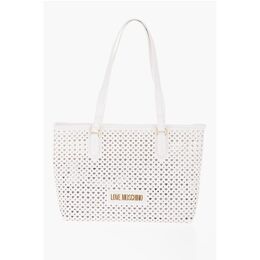 Белая полиуретановая сумка-тоут Moschino, White 0017257436 | white
