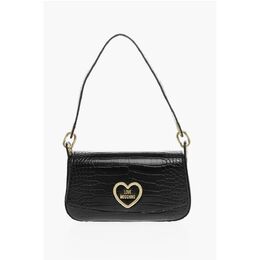 Сумка через плечо LOVE из искусственной кожи с эффектом крокодила Moschino, Black 0017267831 | black