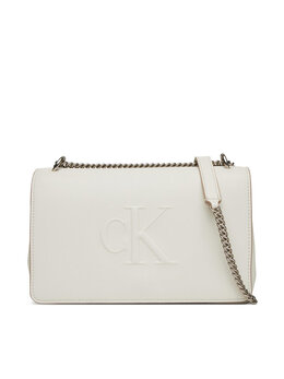 Сумка Sculpted Ew Flap Conv Chain LV04K3035G Calvin Klein, белый 8719849878177 | weiß