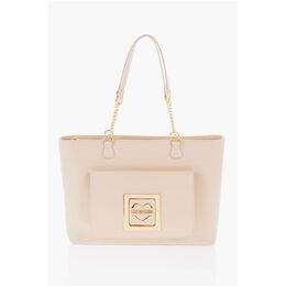 Сумка-тоут LOVE из искусственной кожи с золотистыми деталями Moschino, Beige 0017268979 | beige