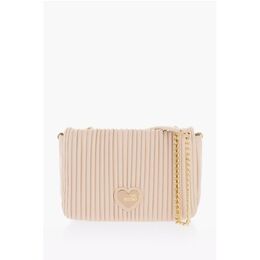 Сумка через плечо LOVE из искусственной кожи с плиссировкой и золотой цепочкой Moschino, Beige 0017269693 | beige