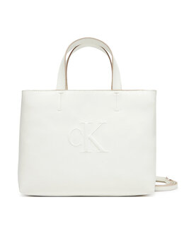 Сумка Sculpted Mini Ew Tote LV04K3111G Calvin Klein, белый 8719849877590 | weiß