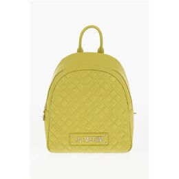 Стеганый рюкзак LOVE из искусственной кожи с золотым логотипом Moschino, Green 0017268317 | green