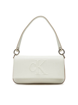 Сумка Sculpted Flap Shoulder Pouch LV04K3148G Calvin Klein, белый 8719849881290 | weiß