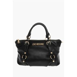 Сумка LOVE из искусственной кожи со съемным плечевым ремнем и золотом Moschino, Black 0017268052 | black