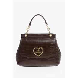 Сумка LOVE из искусственной кожи с золотистыми деталями и съемным чехлом Moschino, Brown 0017267863 | brown