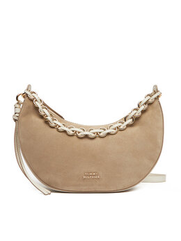 Сумка Moon Leather Crossover Suede AW0AW17537 Tommy Hilfiger, бежевый 8721185108177 | beige