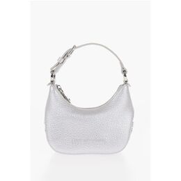 Сумка через плечо из серебристого полиуретана Moschino, Silver 0017252437 | silver