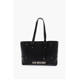 Сумка-тоут LOVE из текстурированной искусственной кожи с тисненым логотипом Moschino, Black 0017270234 | black