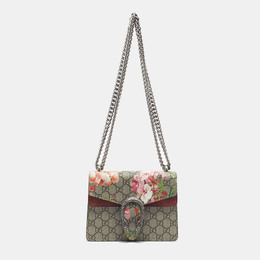 Gucci Beige/Maroon GG Supreme Blooms Canvas and Suede Mini Dionysus Shoulder Bag 1178314