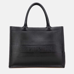Christian Dior Black Medium Embossed Leather Book Tote 1178580