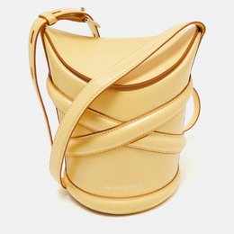 Alexander McQueen Yellow Leather Small The Curve Bucket Bag 1177713