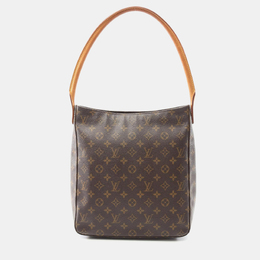 Louis Vuitton Looping Gm Shoulder Hand Bag Monogram Canvas Brown 1176924
