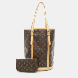Louis Vuitton Bucket 27 GM Brown Monogram Canvas Shoulder Tote Bag 1176834