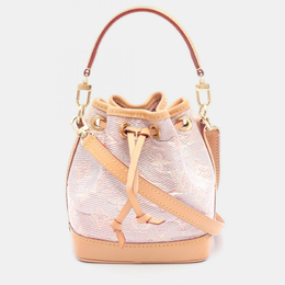 Louis Vuitton Nano Noe Pink Monogram Laminated Jacquard Shoulder Bag 1176775