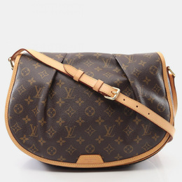 Louis Vuitton Menilmontant MM Brown Monogram Leather Crossbody Bag 1176825
