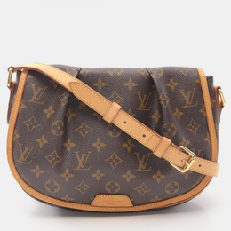 Louis Vuitton Menilmontant PM Brown Monogram Leather Crossbody Bag 1176827