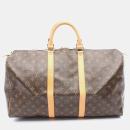 Louis Vuitton Keepall 50 Brown Monogram Canvas Travel Bag 1176571