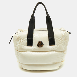 Moncler White Nylon Water-Repellent Caradoc Tote 1176341