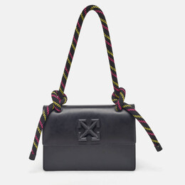 Off-White Black Leather 1.4 Gummy Jitney Top Handle Bag 1174888