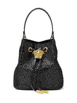 Versace La Medusa crystal-embellished mini bucket bag 29867460