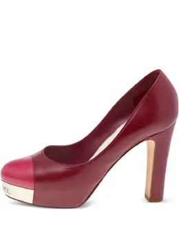 Chanel 100mm leather platform pumps 30320134