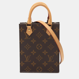 Louis Vuitton Sac Plat Petite Brown Monogram Canvas Bag 1176765