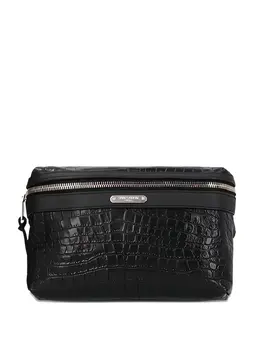 Saint Laurent embossed crocodile-effect belt bag 13058222