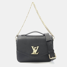 Louis Vuitton Oxford Lockme Noir Leather Shoulder Bag 1176593