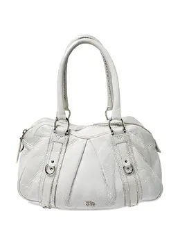 Burberry Ashbury Leather Tote Bag 30326150 - White with Buckle Accents