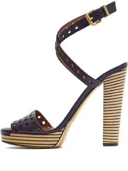 Fendi 130mm patent-leather platform sandals 30320417