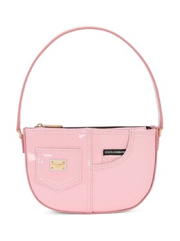 Dolce & Gabbana лакированная сумка на плечо, розовый eb0242a1471 | розовый