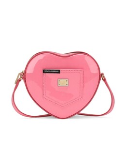 Dolce & Gabbana лакированная сумка на плечо Heart, розовый eb0248a1471 | розовый
