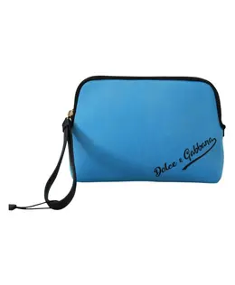 Сумка с логотипом и леопардовым принтом косметичка Dolce & Gabbana, синий bag1076-p | blau