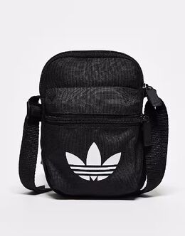 Классическая фестивальная сумка Adidas Originals Adicolor черного/белого цвета 148336769 | black / white