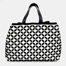 Alaia Black White Fabric Knit Tote Bag 1178950