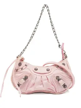 Balenciaga mini Le Cagole studded denim shoulder bag 30364002