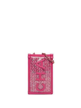 Chanel 2019 Tweed and PVC Phone Clutch with Chain crossbody bag 31073392