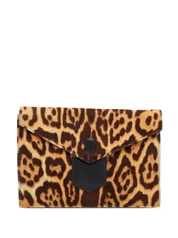 Saint Laurent leopard-print Envelope clutch bag 30370310