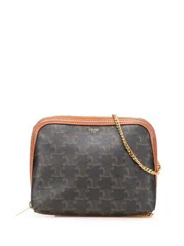 Celine 2019 Triomphe Coated Canvas Clutch On Chain crossbody bag 31084674