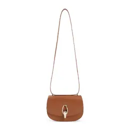 Giorgio Armani-Brown Calf Leather Shoulder Bag-Donna 52181643002196