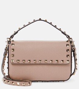 Маленькая кожаная сумка через плечо Rockstud Valentino Garavani, бежевый p00580511 | beige