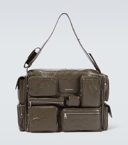 Большая кожаная сумка через плечо superbusy Balenciaga, зеленый p00850988 | green