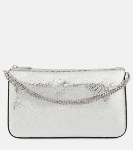 Кожаный клатч Лубила Christian Louboutin, серебряный p00753247 | silver