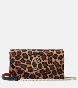 Атласный клатч Loubi54 с леопардовым принтом Christian Louboutin, разноцветный p00797353 | multicolored